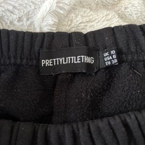 PRETTYLITTLETHING Black Sweats